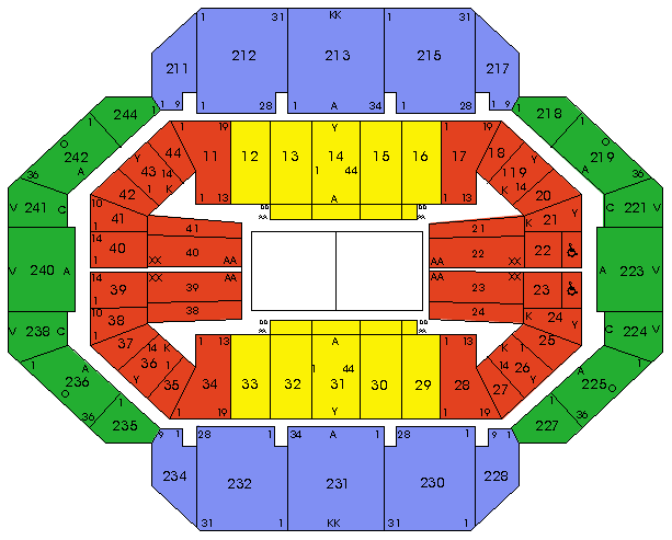 Rupp Arena Lexington Kentucky Seating Chart
